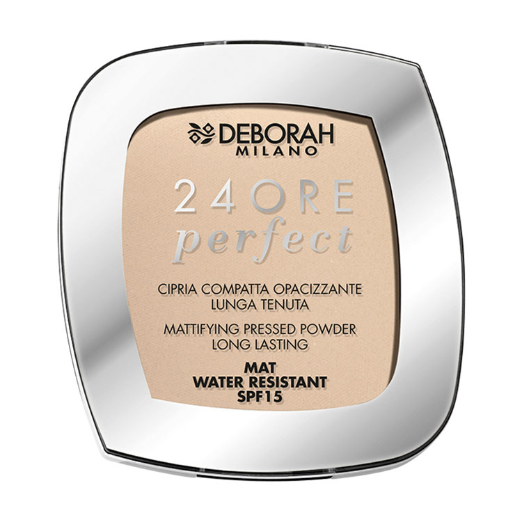 Стійка компактна пудра для обличчя Deborah 24Ore Perfect Compact Powder SPF 15, 01 Light Beige, 9 г